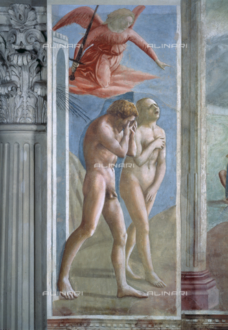 AGC-F-000549-0000 - Expulsion from Paradise, fresco by Masaccio, Brancacci Chapel, Church of S. Santa Maria del Carmine, Florence - Date of photography: 1992 - Alinari Archives, Florence