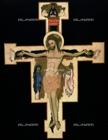 AGC-F-000615-0000 - Painted crucifix, of Tuscan School, in the Museo Bandini in Fiesole - Date of photography: 1992 - Alinari Archives, Florence