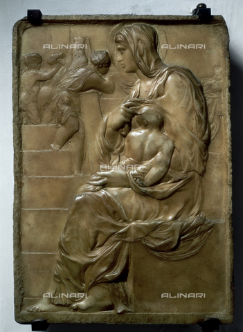 AGC-F-002071-0000 - Madonna of the Staircase, relief by Michelangelo, Casa Buonarroti, Florence - Date of photography: 1996 - Alinari Archives, Florence