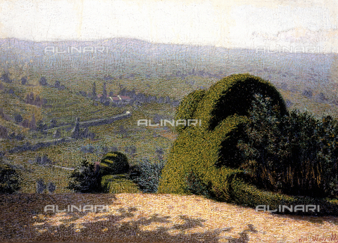 AGC-F-002474-0000 - Angolo di giardino. Dipinto di Angelo Morbelli, conservato nella Pinacoteca Provinciale di Bari. - Data dello scatto: 1997 - Archivi Alinari, Firenze