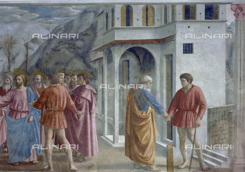 AGC-F-00550B-0000 - The Tribute Money (detail), from The story of Saint Peter, fresco, Masaccio (1401-1428), Brancacci Chapel, Santa Maria del Carmine, Florence - Date of photography: 1992 - Alinari Archives, Florence
