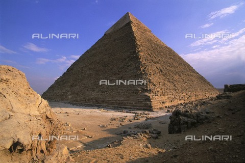 AIS-F-026202-0000 - EGYPT. GIZA. Giza. Khafre's Pyramid. Egyptian art. Old Kingdom. - Vannini / Iberfoto/Archivi Alinari