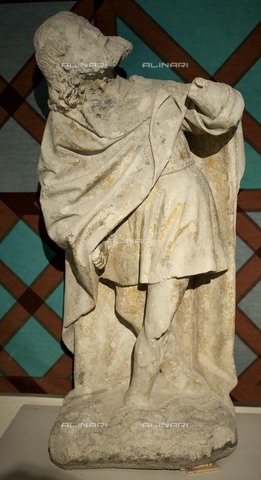 AIS-F-208810-0000 - San Cristoforo, scultura, Abbazia di Fontenay, Borgogna - Paul Maeyaert / Iberfoto/Archivi Alinari