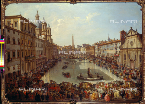 ATK-F-002317-0000 - Piazza Navona a Roma; dipinto di Giovanni Paolo Pannini; Hannover, Landesmuseum - G. Westermann / Artothek/Archivi Alinari