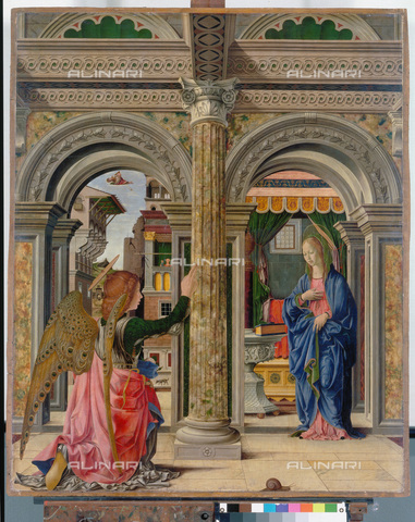 ATK-F-004421-0000 - Annunciazione; dipinto di Francesco del Cossa; Dresda, Gemà¤ldegalerie - Joachim Blauel / Artothek/Archivi Alinari