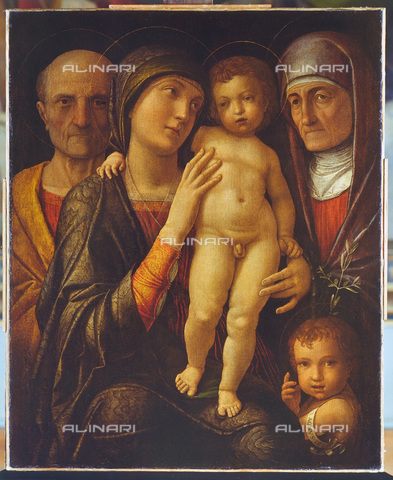 ATK-F-007207-0000 - Sacra Famiglia con Santa Elisabetta e San Giovannino, 1495-1599, Andrea Mantegna, Dresda, Gemà¤ldegalerie - Joachim Blauel / Artothek/Archivi Alinari