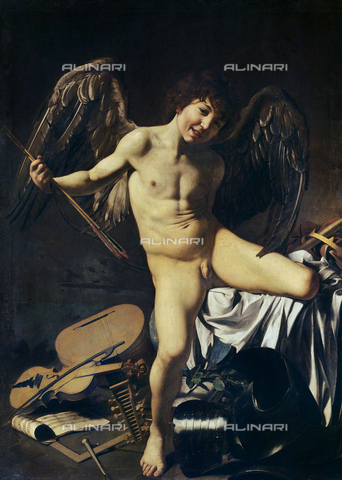ATK-F-007278-0000 - Amore vincitore, dipinto di Michelangelo Merisi detto il Caravaggio (1560/65-1609), Berlino, Gemà¤ldegalerie - Joachim Blauel / Artothek/Archivi Alinari