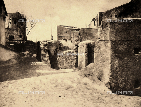 AVQ-A-000007-0029 - The ruins of Ottaviano under volcanic ash, after the 1906 eruption. - Date of photography: 1906 - Alinari Archives, Florence