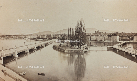 AVQ-A-000012-0001 - View of Geneva with the Mont Blanc in the background - Date of photography: 1860-1880 - Alinari Archives, Florence