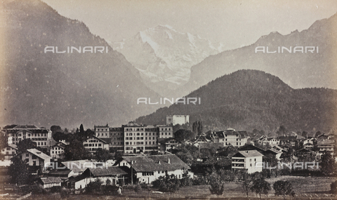 AVQ-A-000012-0011 - View of Interlaken, with the Jungfrau in the background - Date of photography: 1860-1880 - Alinari Archives, Florence