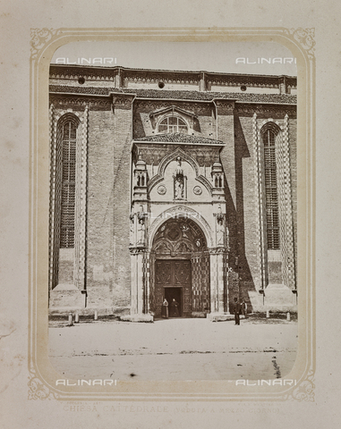 AVQ-A-000020-0003 - View of the facade of the Cathedral Church of Asti - Date of photography: 1878 ca. - Alinari Archives, Florence
