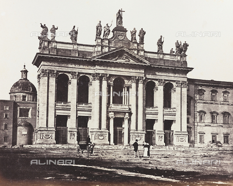 AVQ-A-000092-0029 - Faà§ade of the Basilica of San Giovanni in Laterano in Rome - Date of photography: 1871 - Alinari Archives, Florence