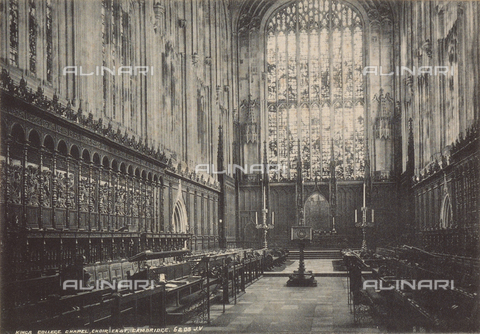 AVQ-A-000167-0003 - The choir of the chapel at King's College, Cambridge - Date of photography: 1890 ca. - Alinari Archives, Florence