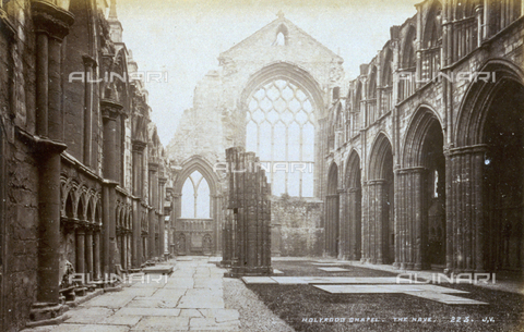 AVQ-A-000223-0042 - Interior of the ruins of the Royal Chapel of Holyrood at Edinburgh - Date of photography: 1860-1880 ca. - Alinari Archives, Florence