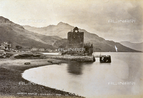 AVQ-A-000223-0076 - View of Loch Goil with the ruins of Carrick Castle - Date of photography: 1860-1880 ca. - Alinari Archives, Florence