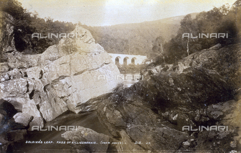 AVQ-A-000223-0083 - The so-called Soldier's Drop in the rocky ravine of Killiecrankie, in Scotland - Date of photography: 1860-1880 ca. - Alinari Archives, Florence