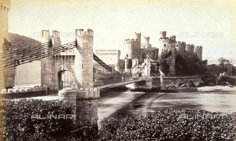 AVQ-A-000223-0091 - The picturesque Castle of Conwy, in Wales - Date of photography: 1870-1888 ca. - Alinari Archives, Florence