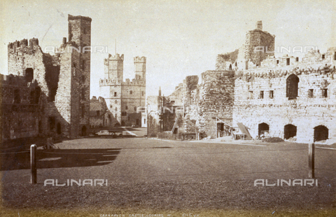 AVQ-A-000223-0097 - Caernarfon Castle in Northern Wales - Date of photography: 1860-1880 ca. - Alinari Archives, Florence