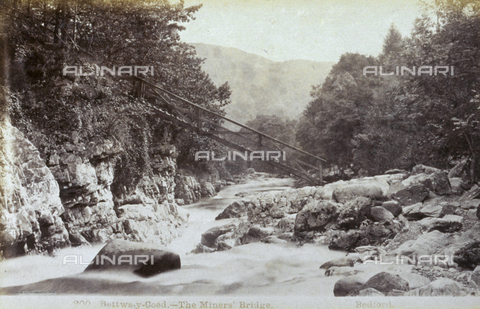 AVQ-A-000223-0104 - The small miners' bridge in the Forest of Betws-Y-Coed, Wales - Date of photography: 1870-1880 ca. - Alinari Archives, Florence