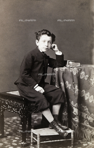 AVQ-A-000351-0085 - Portrait of the prince Luigi Eugenio Napoleone, as a young boy - Date of photography: 1865 ca. - Alinari Archives, Florence