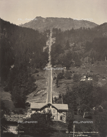 AVQ-A-000402-0022 - Funicular near Mà¼rren (Murren), Switzerland - Date of photography: 1910 ca. - Alinari Archives, Florence
