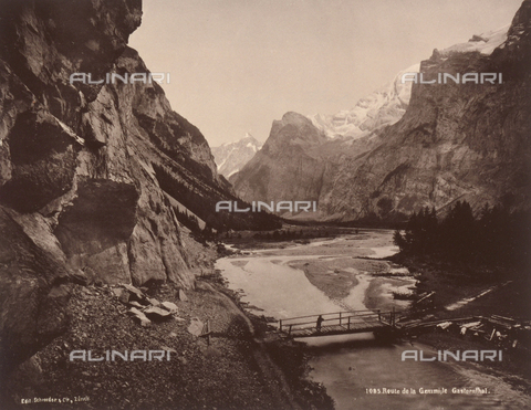 AVQ-A-000402-0034 - Mountain landscape near Gasternthal in Switzerland - Date of photography: 1910 ca. - Alinari Archives, Florence
