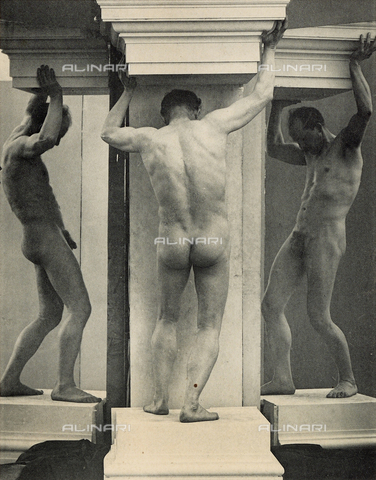 AVQ-A-000438-0058 - Nudo maschile in forma di cariatide - Data dello scatto: 1925 ca. - Archivi Alinari, Firenze