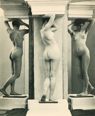 AVQ-A-000438-0062 - Nudo femminile in forma di cariatide - Data dello scatto: 1925 ca. - Archivi Alinari, Firenze