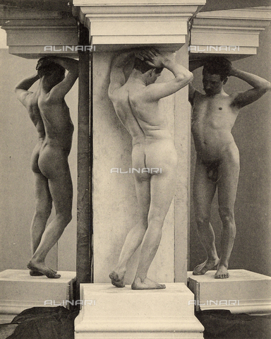 AVQ-A-000438-0064 - Nudo maschile in forma di cariatide - Data dello scatto: 1925 ca. - Archivi Alinari, Firenze