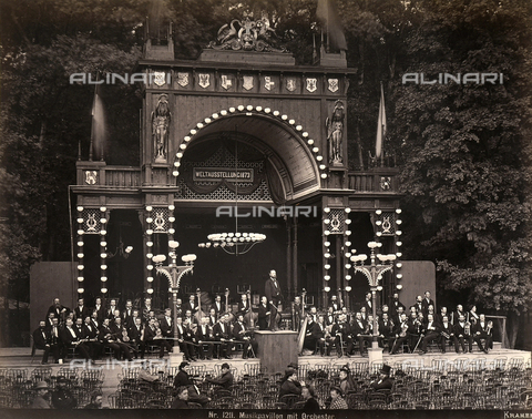 AVQ-A-000456-0031 - Vienna Universal Exhibition of 1873: music pavilion with orchestra - Date of photography: 1873 - Alinari Archives, Florence