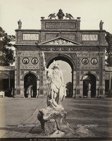 AVQ-A-000456-0039 - Vienna Universal Exhibition of 1873: triumphal arch built with bricks - Date of photography: 1873 - Alinari Archives, Florence