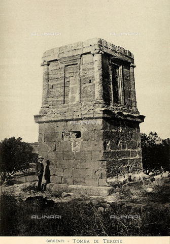 AVQ-A-000548-0069 - The Tomb of Terone, Valle dei Templi, Agrigento - Date of photography: 1890 ca. - Alinari Archives, Florence