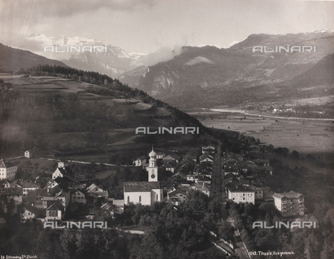 AVQ-A-000670-0041 - View of Thusis, in Switzerland - Date of photography: 1890 ca. - Alinari Archives, Florence