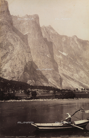 AVQ-A-000712-0060 - View of Troldtinderne in the Romsdal valley, Norway - Date of photography: 1889 - Alinari Archives, Florence