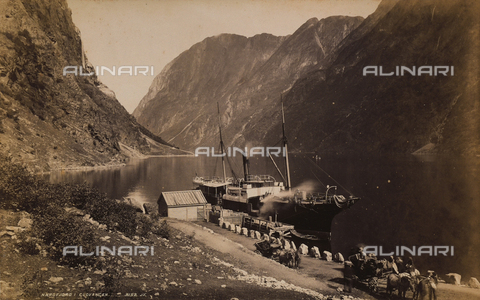 AVQ-A-000712-0077 - Gudvangen and the Nà¦rà¸yfjord, Norway - Date of photography: 1889 - Alinari Archives, Florence