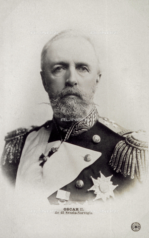 AVQ-A-000806-0045 - Half-length portrait of Oscar II (1829-1907) King of Sweden And Norway - Date of photography: 1890-1900 - Alinari Archives, Florence