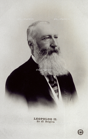 AVQ-A-000806-0097 - Half-length portrait of Leopold II of Saxe-Coburg, King of Belgium - Date of photography: 1900-1909 - Alinari Archives, Florence