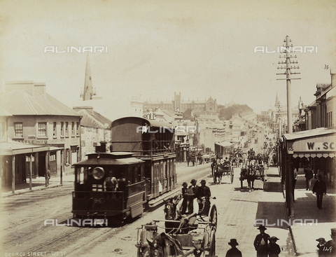 AVQ-A-000845-0076 - View of George Street in Sydney, Australia - Date of photography: 1890 ca. - Alinari Archives, Florence