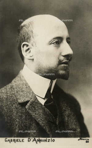AVQ-A-000949-0074 - Portrait of Italian writer Gabriele D'Annunzio (1863-1938) - Date of photography: 1910 ca. - Alinari Archives, Florence