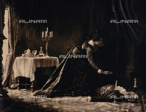AVQ-A-001055-0037 - Scene from Act II of the opera 'Tosca' by Giacomo Puccini - Date of photography: 1905 ca. - Alinari Archives, Florence