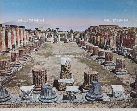 AVQ-A-001101-0055 - Album "Italie III -Italie - Naples- March 1904": The Pompeii Basilica discovered in 1814; the original 1890 shots were colored for the march 1904 edition - Date of photography: 1890 - Alinari Archives, Florence