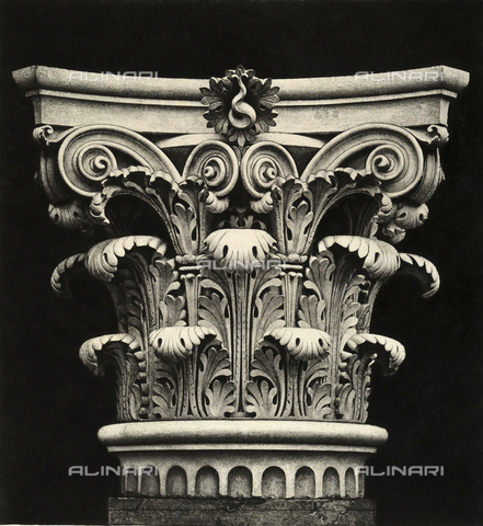 AVQ-A-001263-0007 - The decorative furnishings of the Nouveau Louvre and the Palace of des Tuileries, Paris: carving of a Corinthian capital - Date of photography: 1855 ca. - Alinari Archives, Florence