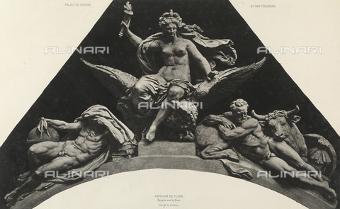 AVQ-A-001263-0015 - The decorative furnishings of the Nouveau Louvre and the Palace des Tuileries, Paris: carving of the statues located on the facade of the Flora Pavilion - Date of photography: 1855 ca. - Alinari Archives, Florence