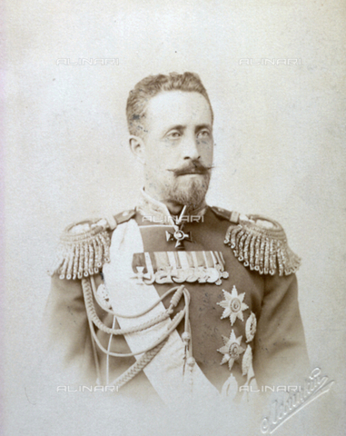 AVQ-A-001292-0006 - Half-length portrait of the Russian Grand Duke and general Nicolaj Nikolaevic Romanov in full dress uniform adorned by honorary decorations - Date of photography: 1895-1900 ca. - Alinari Archives, Florence