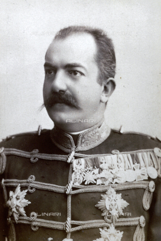 AVQ-A-001292-0012 - Half-length portrait of Milan Obrenovic King of Serbia - Date of photography: 1890-1900 ca. - Alinari Archives, Florence