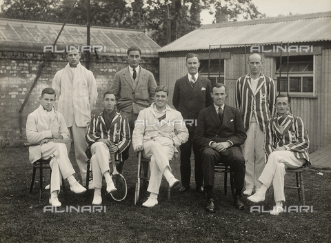 AVQ-A-001414-0002 - Winning American students in the University of Cambridge tennis tournament 1923 - Date of photography: 1923 - Alinari Archives, Florence