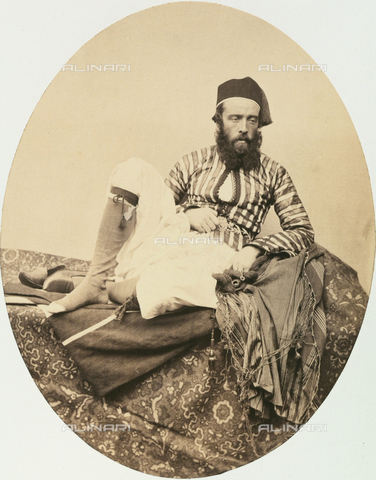 AVQ-A-001437-0001 - "Egypt and Palestine": portrait of a man in traditional Turkish dress - Date of photography: 1857 - Alinari Archives, Florence