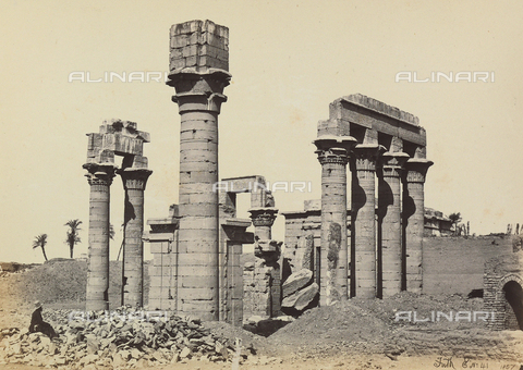 AVQ-A-001437-0006 - "Egypt and Palestine ": the ruins of the city of Hermonthis with the temple of Cleopatra in Armant (Erment) near Thebes, Egypt - Date of photography: 1857 - Alinari Archives, Florence
