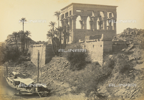 AVQ-A-001437-0017 - "Egypt and Palestine": pavilion of Trajan in the monumental complex of Philae, Island of Agilkia, environs of Assuan, Egypt - Date of photography: 1857 - Alinari Archives, Florence