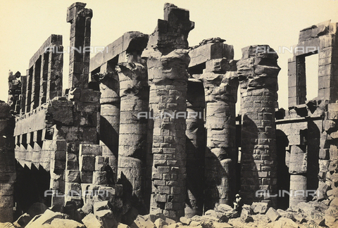 AVQ-A-001437-0022 - "Egypt and Palestine": ruins of the large hypostyle hall of the Great Temple of Amon-Ra, Karnak, Egypt - Date of photography: 1857 - Alinari Archives, Florence